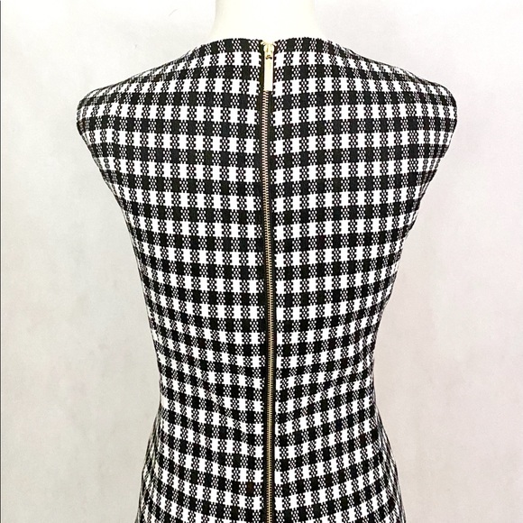 Calvin Klein Sleeveless Houndstooth Pattern Dress - Picture 7 of 11